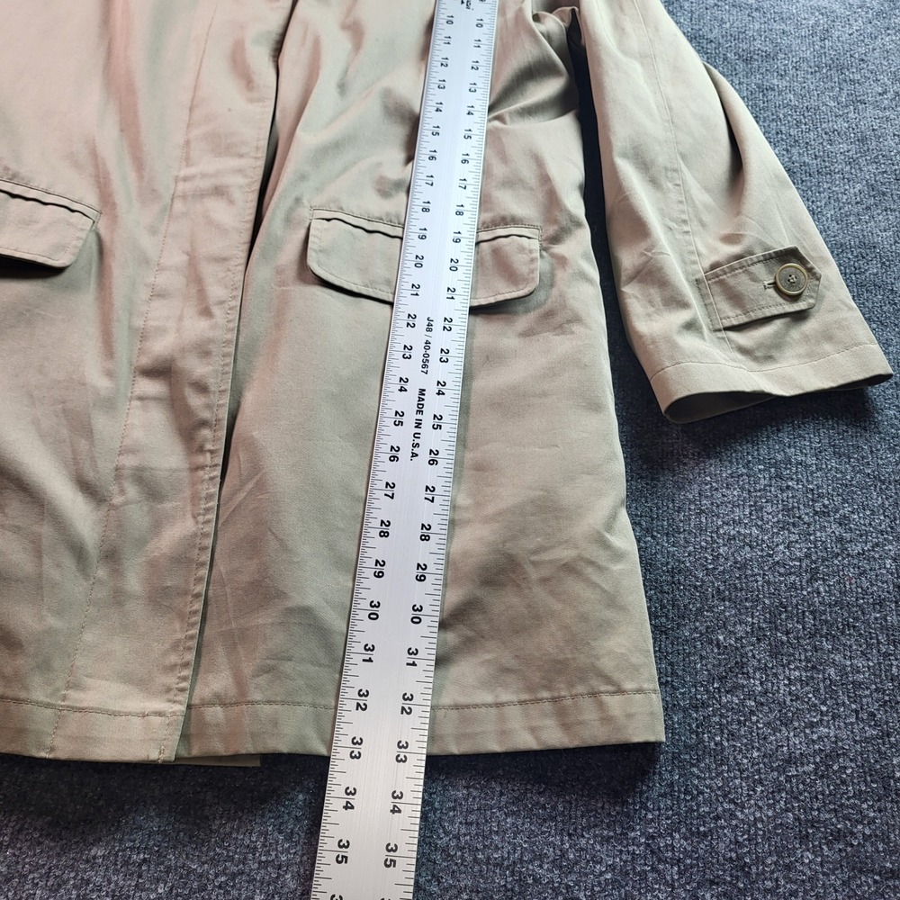 London Fog Womens Beige Trench Coat Hooded Removable Liner Size M Medium - Picture 8 of 10